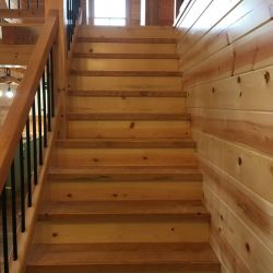 Conventional Stairway with Heavy Timber Treads