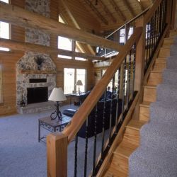 Conventional Stairway with Pine Treads and Risers