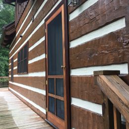 Ohio Log Home Restoration by Scenic Pine Finishing