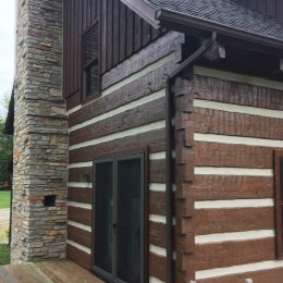Ohio Log Home Restoration by Scenic Pine Finishing