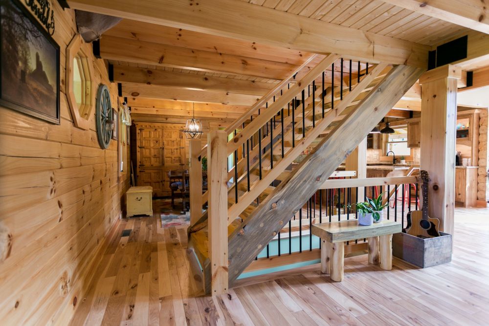 Heavy Timber Stairway